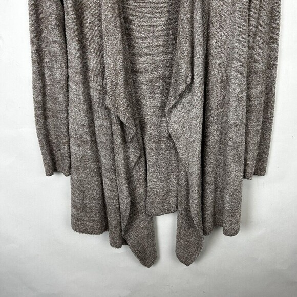 L/XL Barefoot Dreams Women's CozyChic Lite Calypso Cardigan Taupe Brown 436 Open - Picture 6 of 6